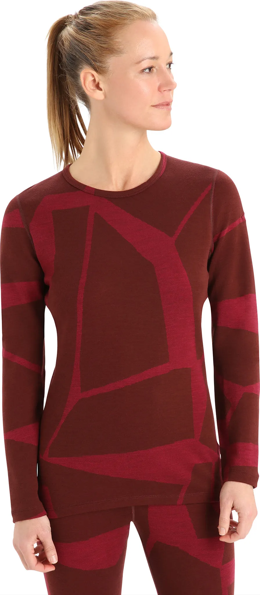 250 Vertex Fractured Landscapes LS Crewe Base Layer - Women's|-|Couche de base à col rond et manches longues Fractured Landscapes de 250 Vertex - Femme
