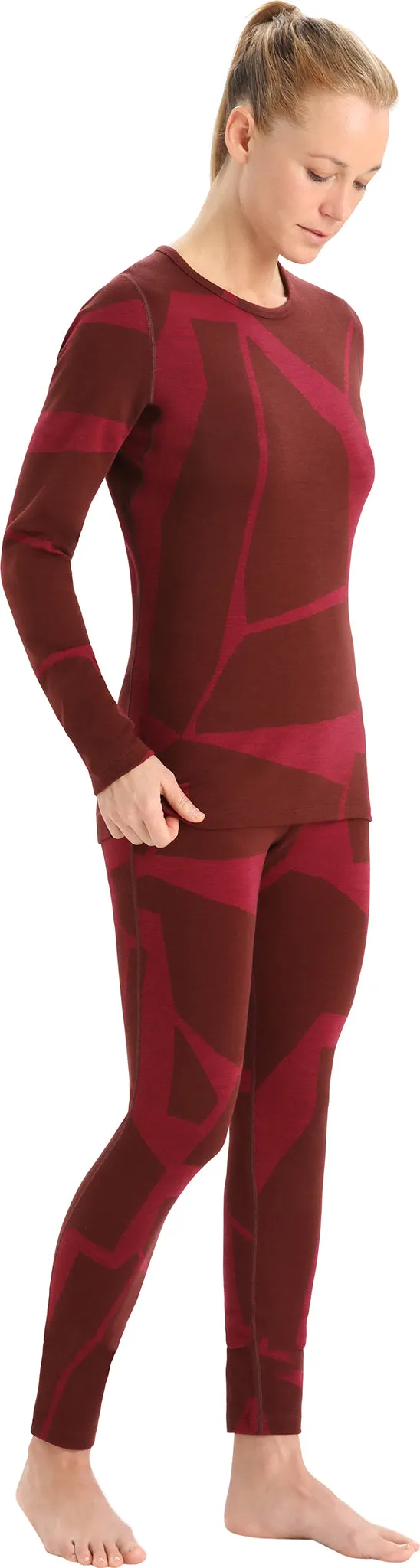 250 Vertex Fractured Landscapes LS Crewe Base Layer - Women's|-|Couche de base à col rond et manches longues Fractured Landscapes de 250 Vertex - Femme