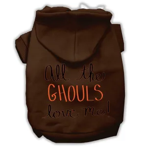 All The Ghouls Screenprint Dog Hoodie Brown Xxl (18)