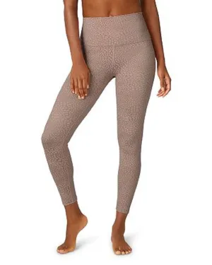 Beyond Yoga Women's Animal Print Cropped Leggings, Soft Cocoa, M