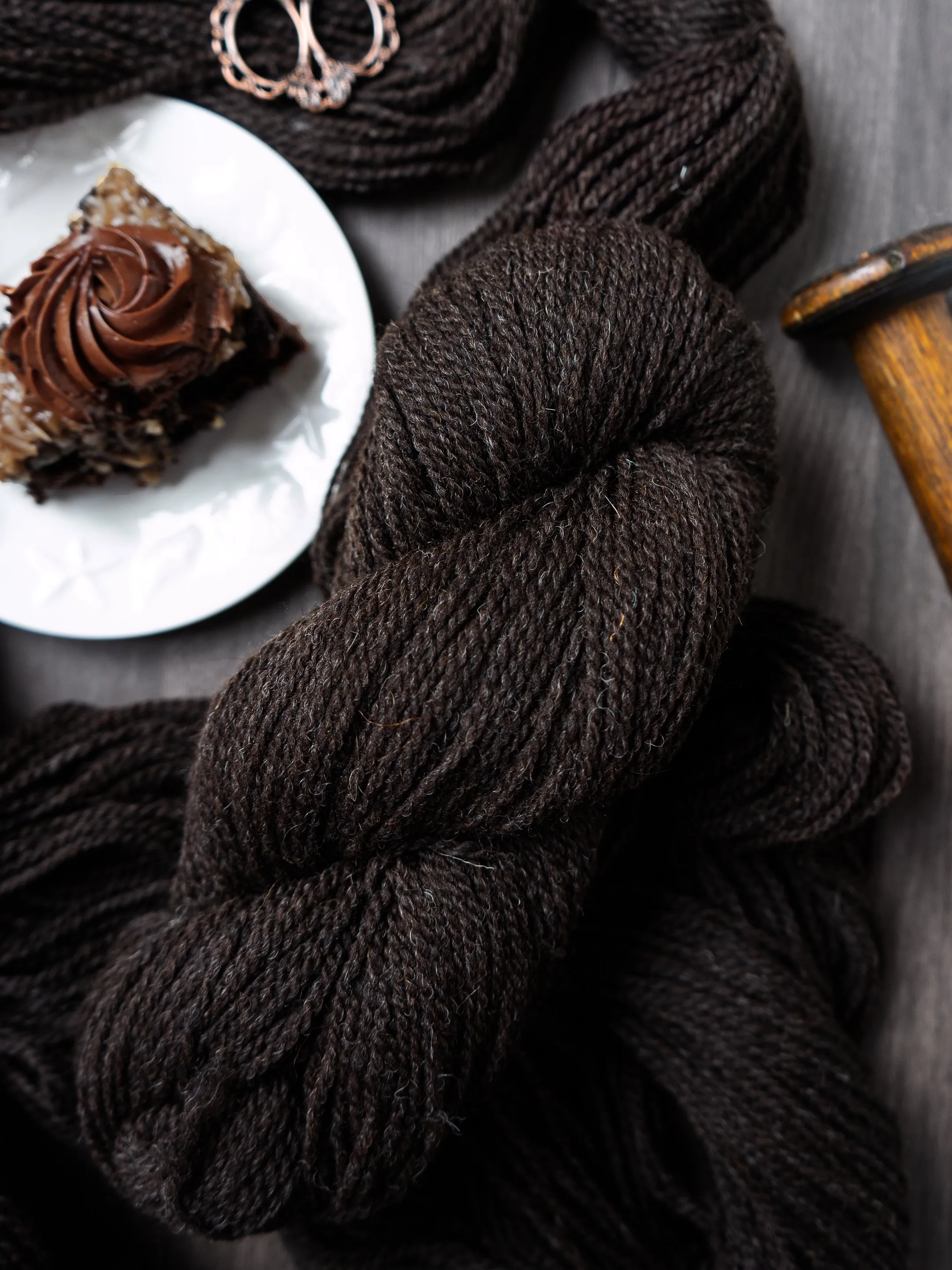 Black Welsh Mountain Worsted<br><small>100% black welsh mountain</small>