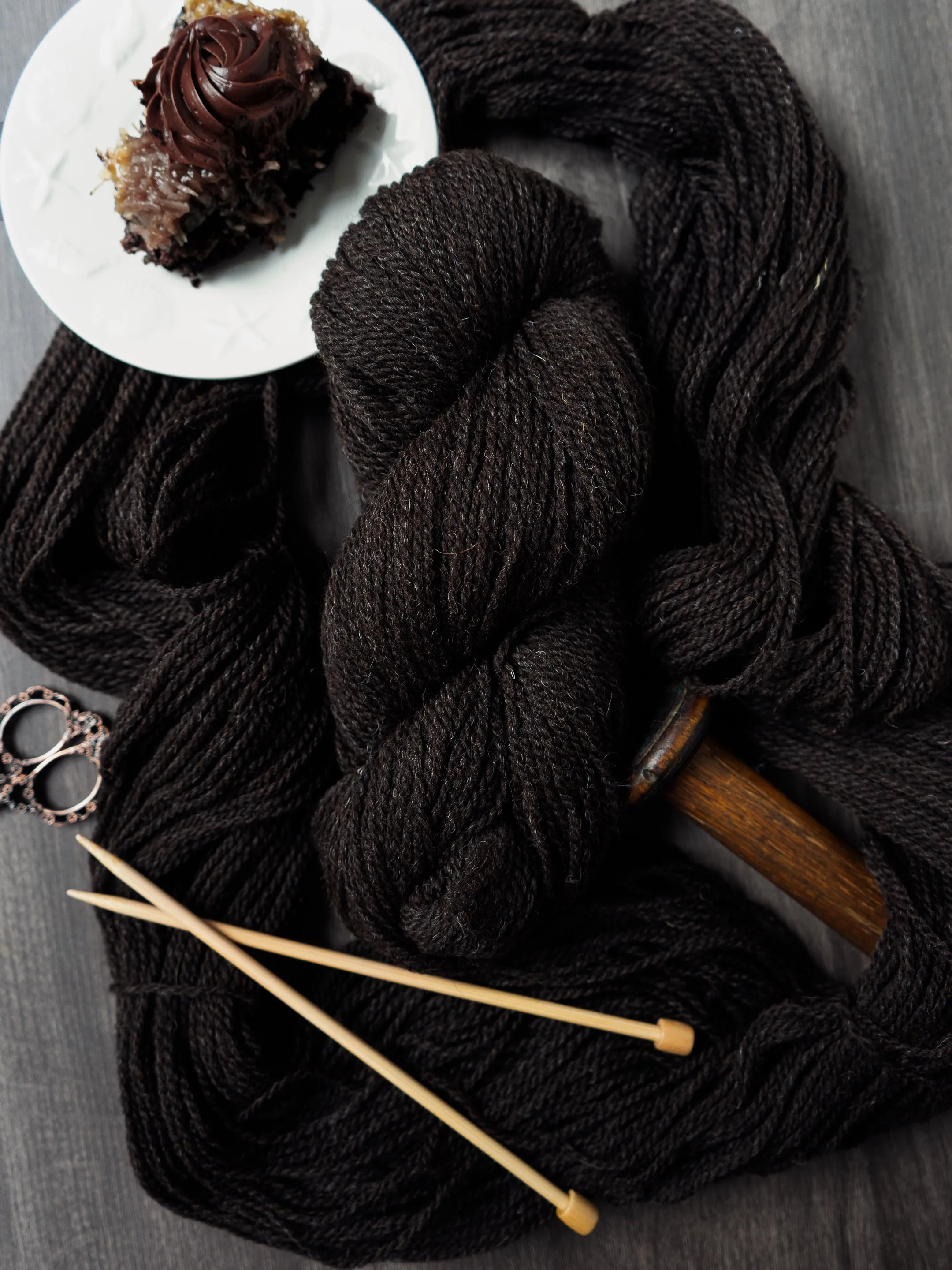 Black Welsh Mountain Worsted<br><small>100% black welsh mountain</small>