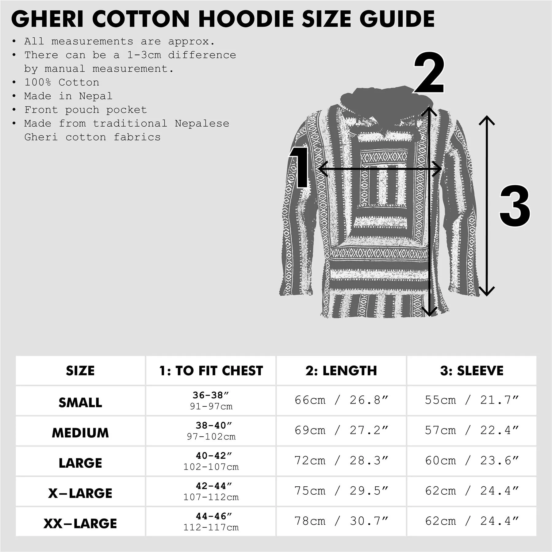 Brushed Gheri Cotton Baja Hoodie - Black White