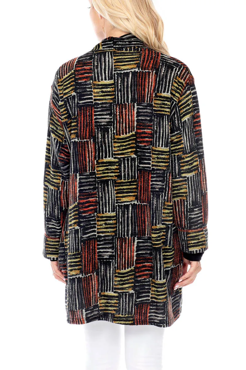 Cardigan Loose Fit Colorful Print