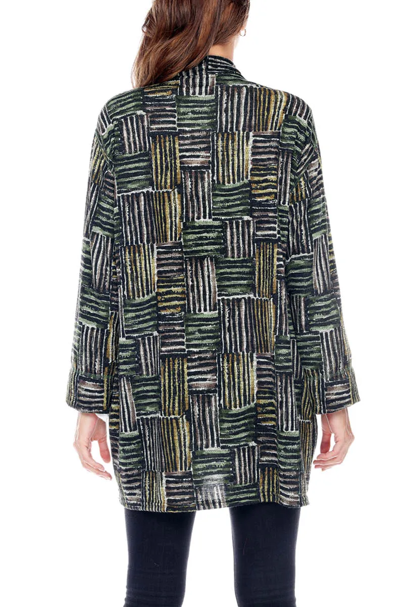 Cardigan Loose Fit Colorful Print