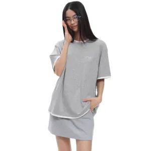 Logo Mini Skirt in Grey