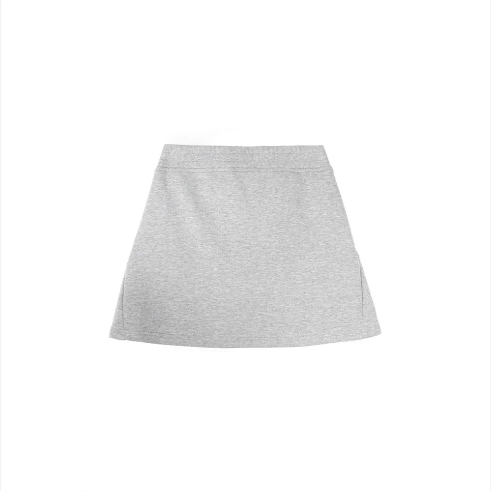 Logo Mini Skirt in Grey