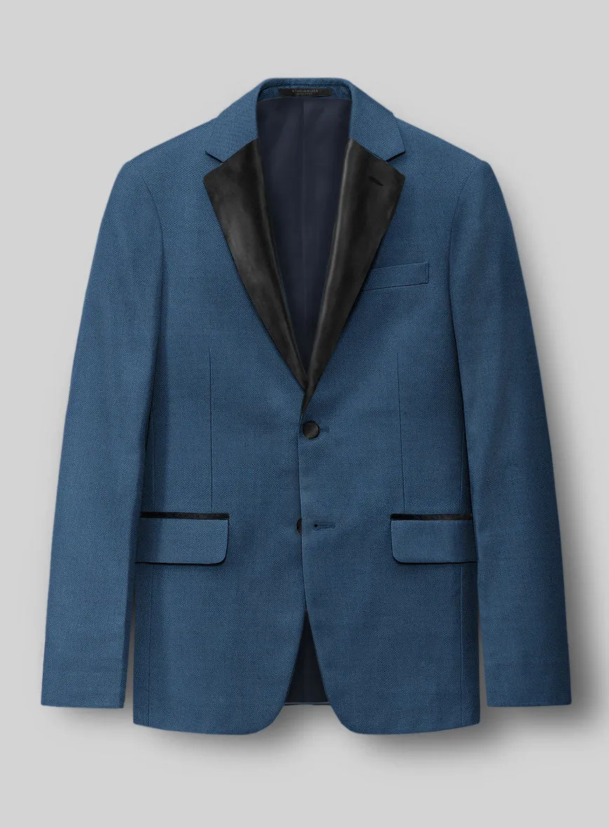 Napolean Casa Blue Wool Tuxedo Jacket