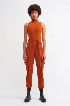 Nu Stitched Detail Trouser Terra Cotta