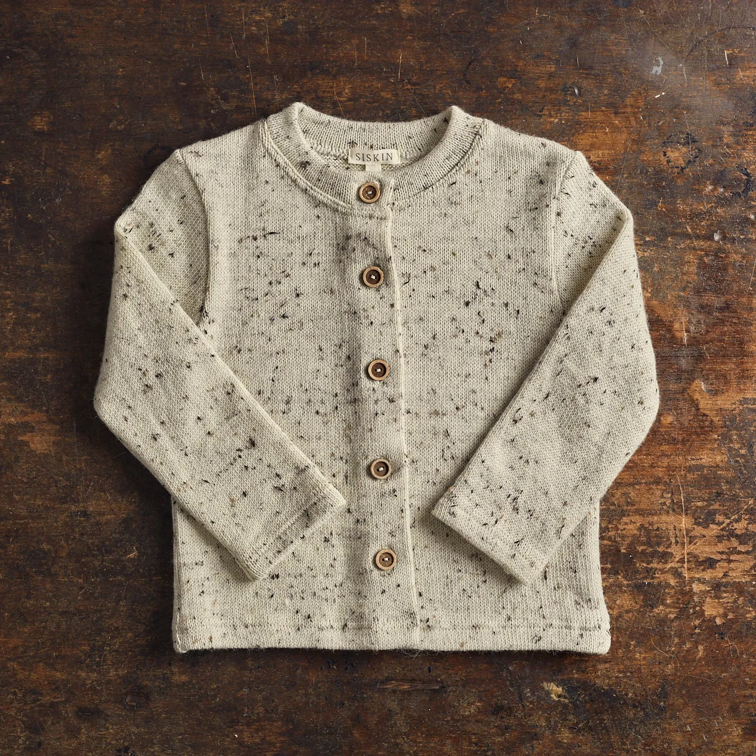 Pelican Baby & Kids Cardigan - Merino Wool Speckle - Quail