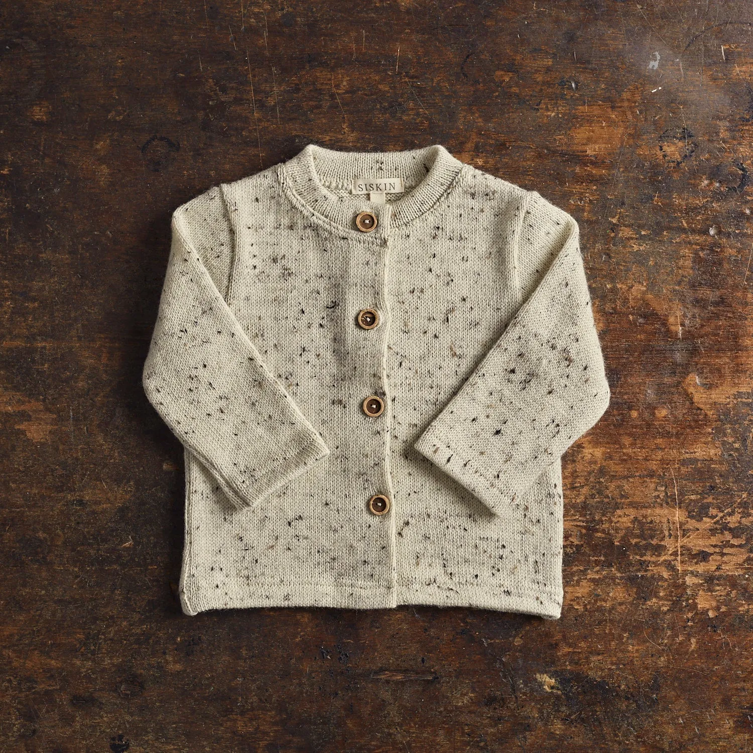 Pelican Baby & Kids Cardigan - Merino Wool Speckle - Quail