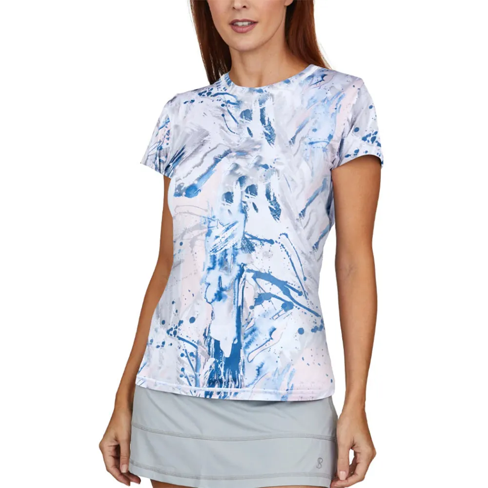 Sofibella UV Feather Womens Tennis Short Sleeve Shirt