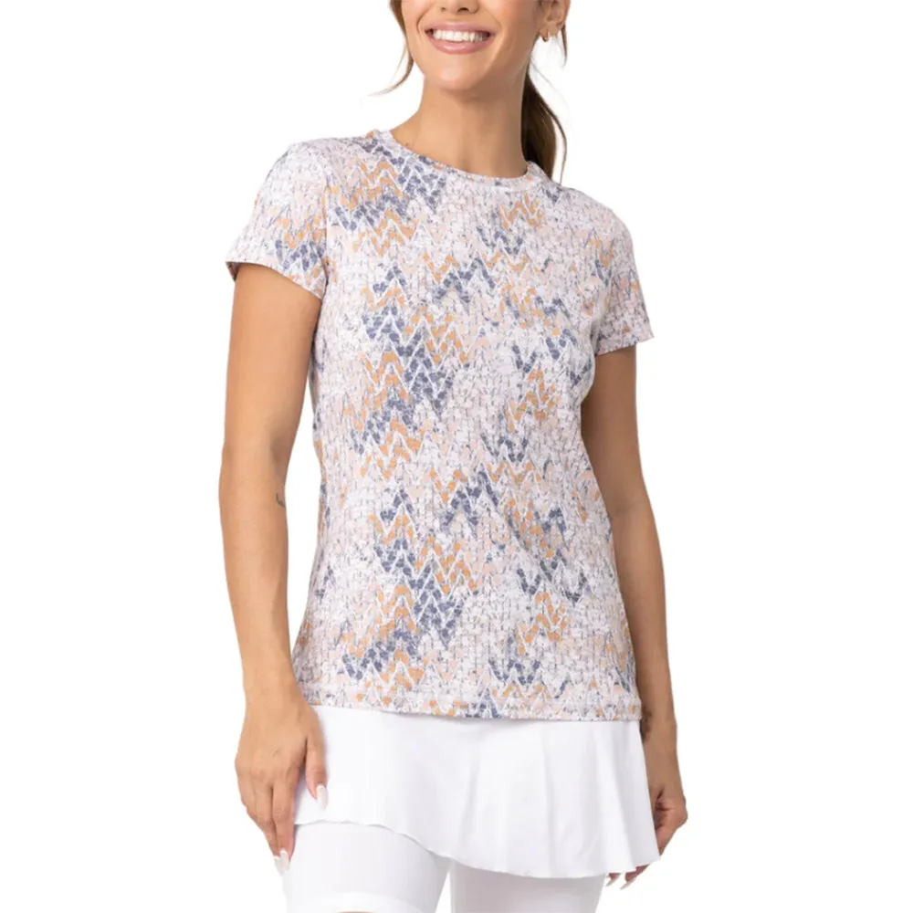 Sofibella UV Feather Womens Tennis Short Sleeve Shirt