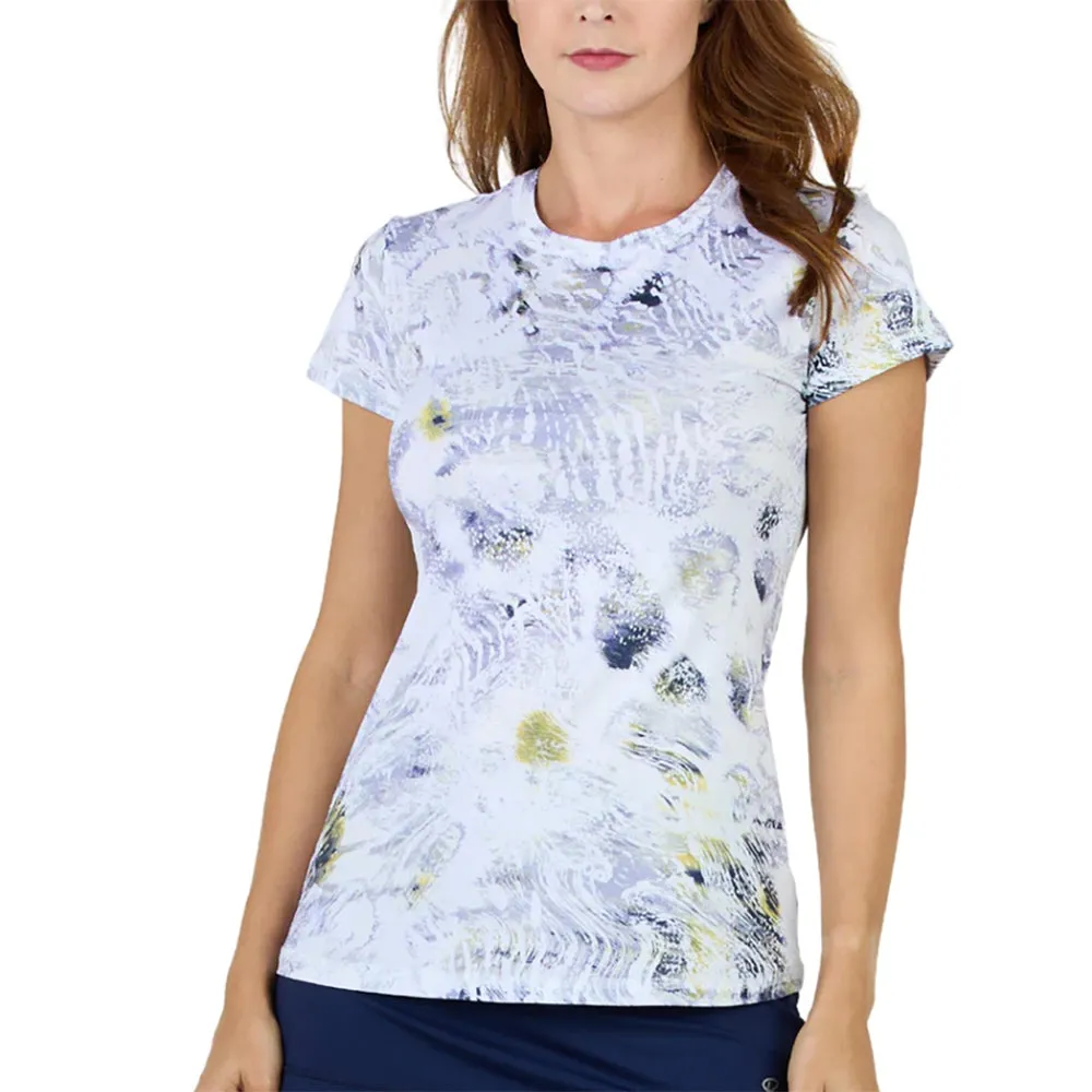 Sofibella UV Feather Womens Tennis Short Sleeve Shirt