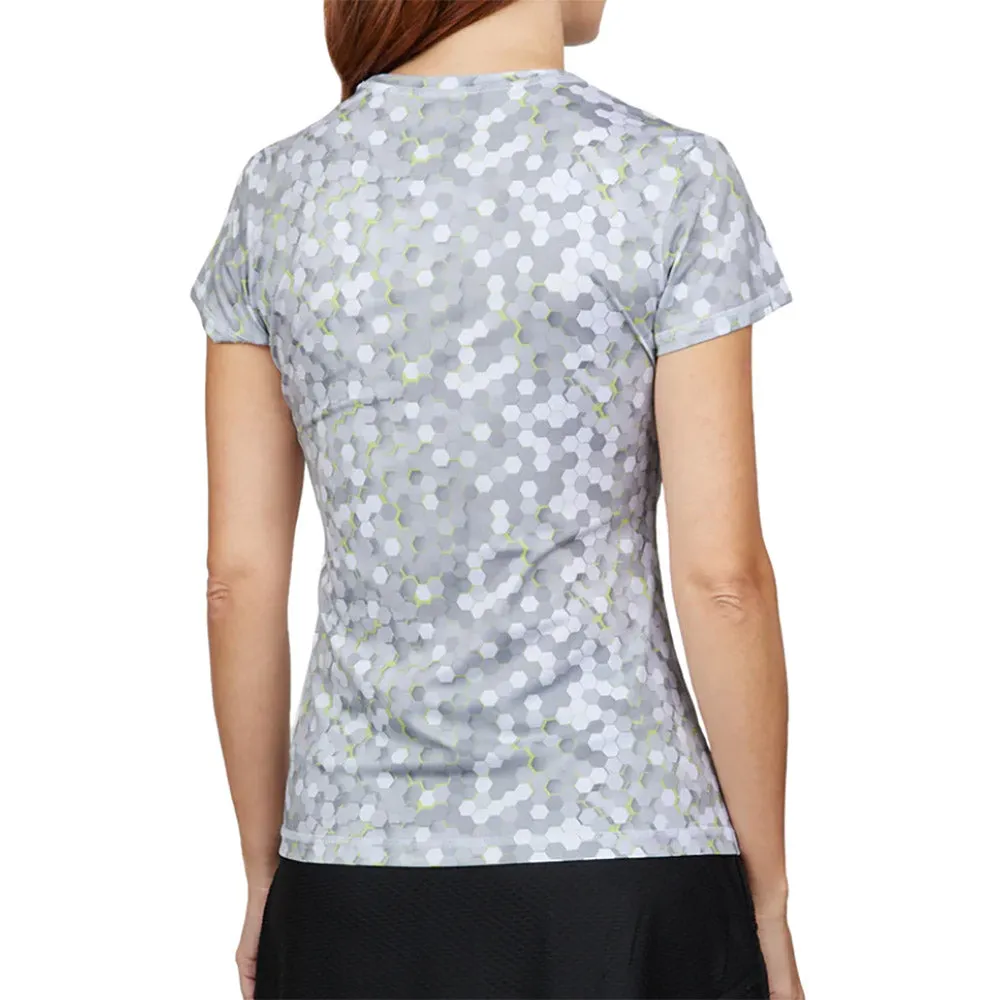 Sofibella UV Feather Womens Tennis Short Sleeve Shirt