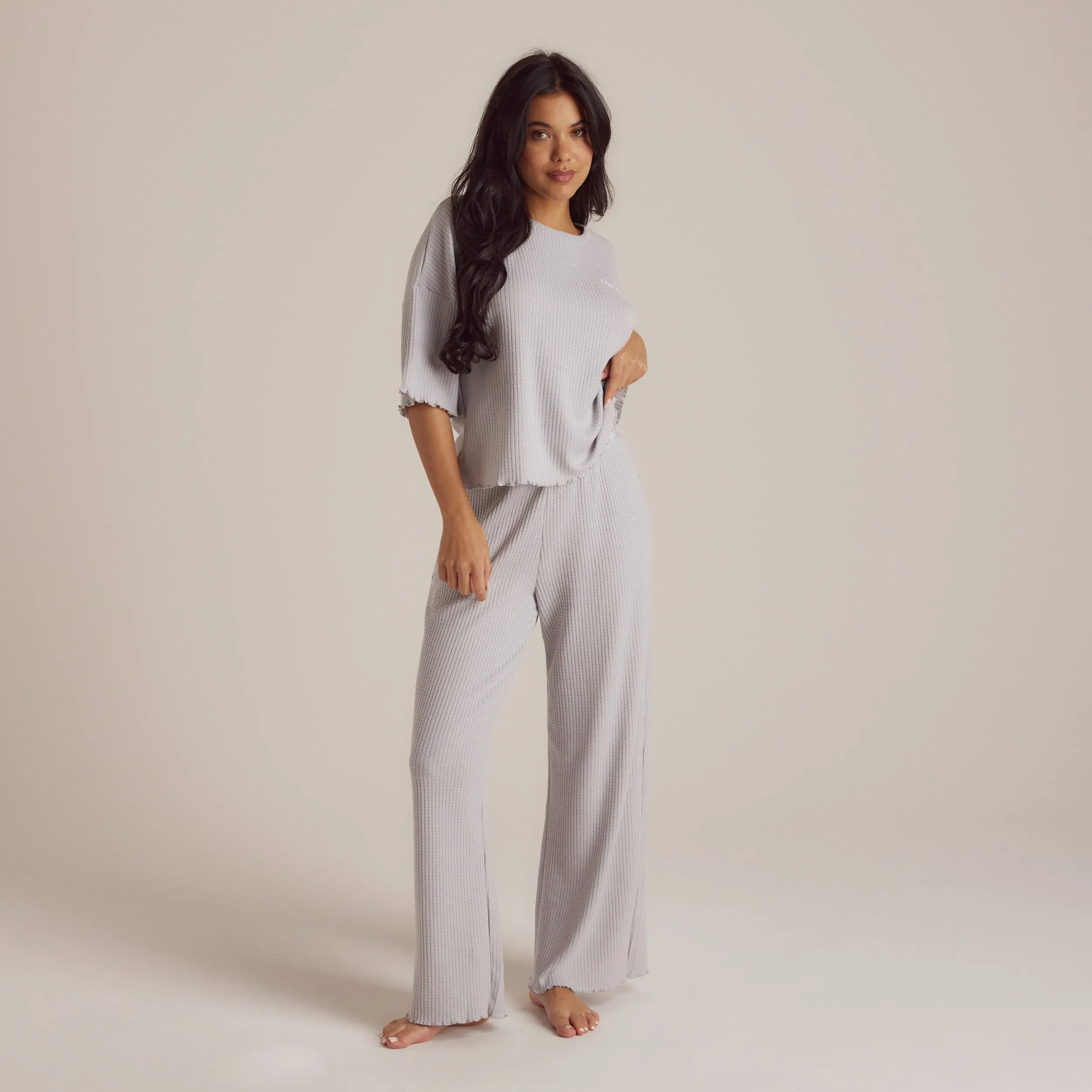 Soft Waffle Pajama Pants - Frost