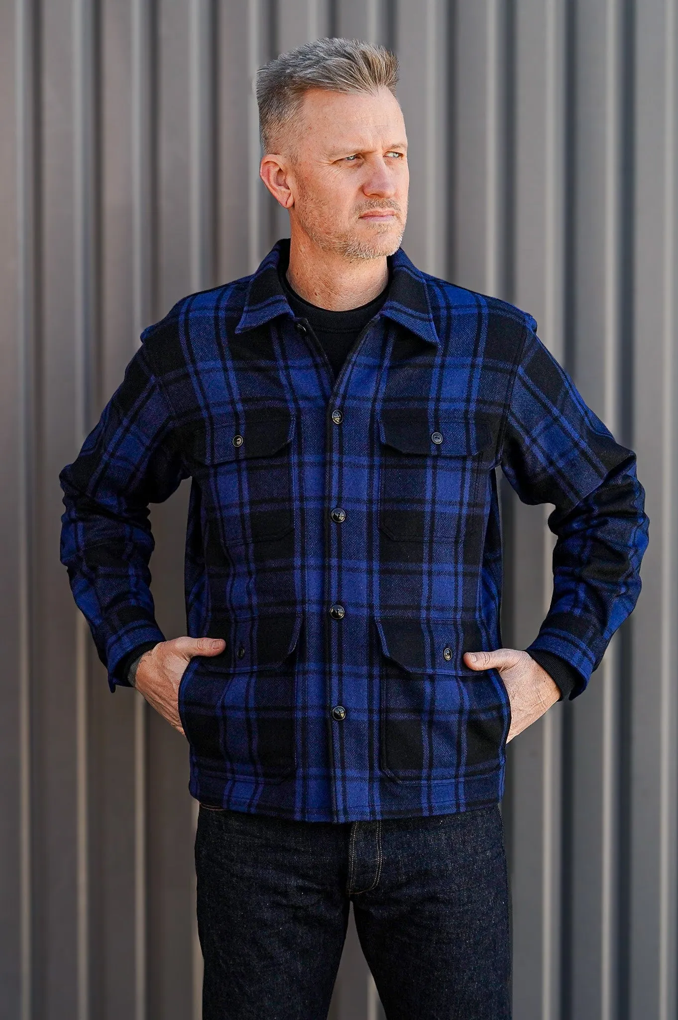 Stevenson Overall Co. WL-1 Woodlander Wool Hunting Jacket - Blue