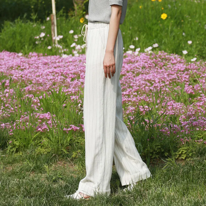 Summer Linen Summer  Women Casual Pants with Pockets SXM97247