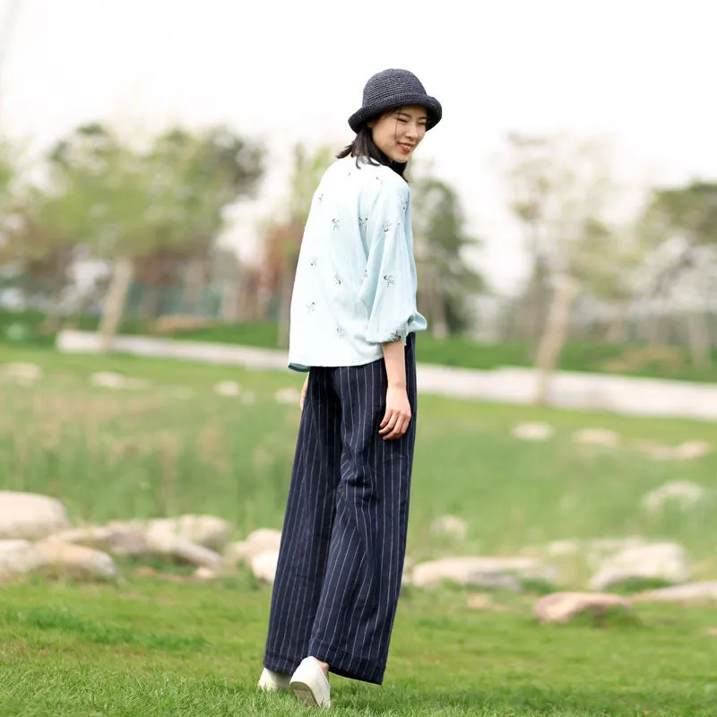 Summer Linen Summer  Women Casual Pants with Pockets SXM97247