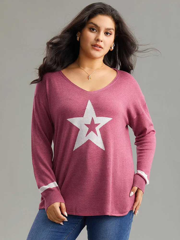 Supersoft Essentials Star V Neck Pullover