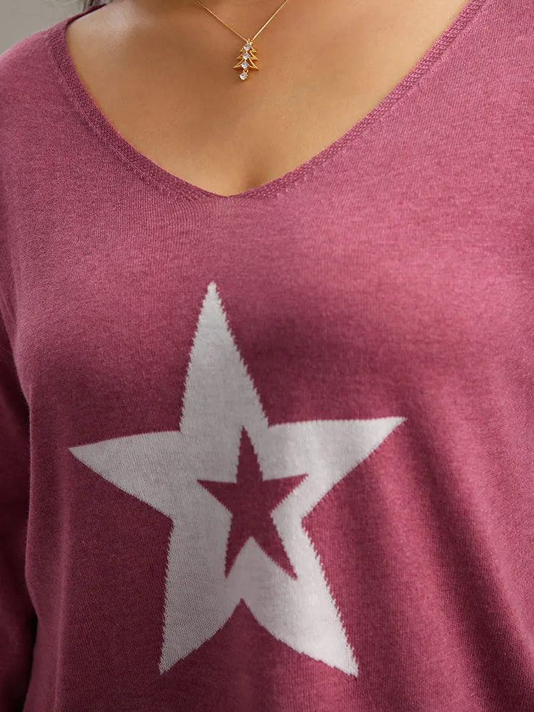 Supersoft Essentials Star V Neck Pullover