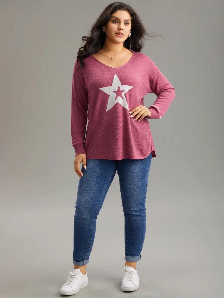 Supersoft Essentials Star V Neck Pullover