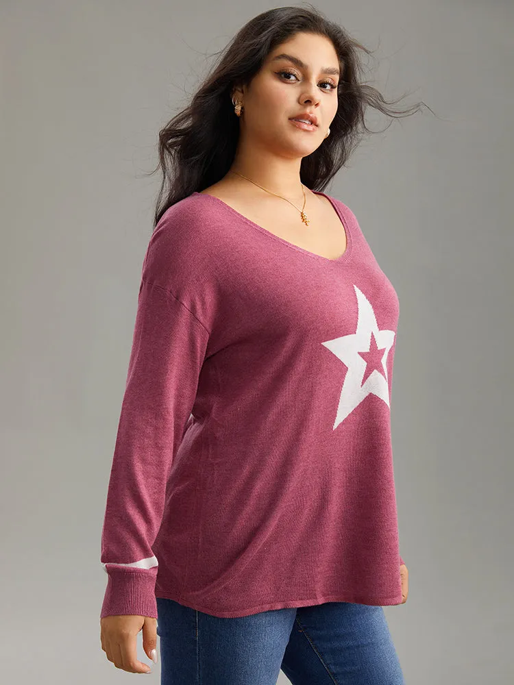 Supersoft Essentials Star V Neck Pullover