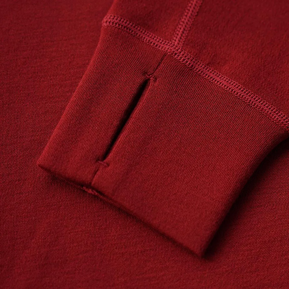 Womens Merino 320 Long Sleeve Half Zip (Red/Orange)