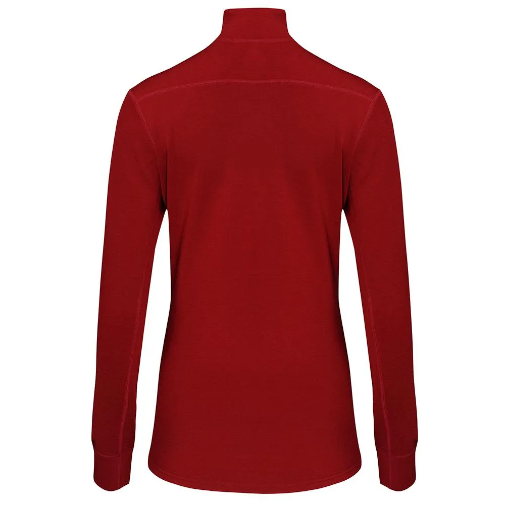 Womens Merino 320 Long Sleeve Half Zip (Red/Orange)