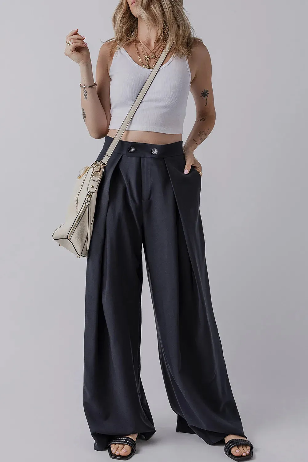 Women's Wide Leg Pants with Pockets